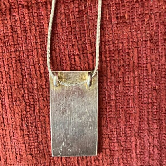 Cool Blue Silver Metal Necklace - Picture 4 of 6